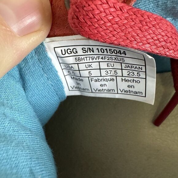 UGG Karine Tango Red (TNGO) Suede Wool Women Sneaker Size US 6.5 - Picture 7 of 7